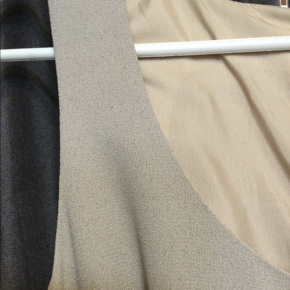 Full length Nicole Milller beige/nude crepe dress - Picture 6 of 7